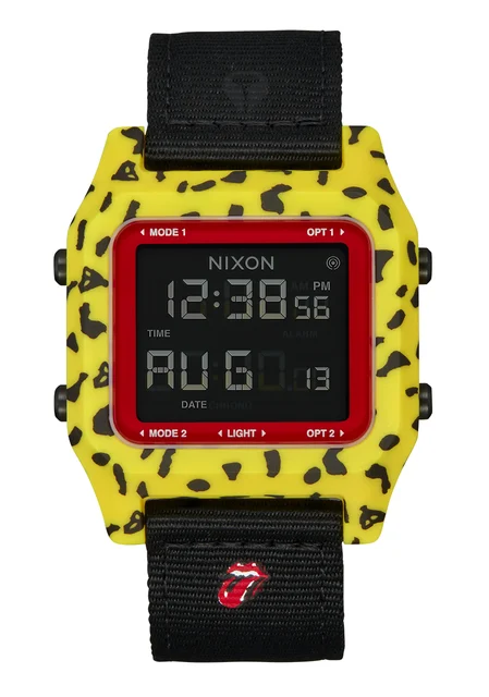 Nixon US Rolling Stones Staple - Yellow / Black A1358-887-00 kol saati