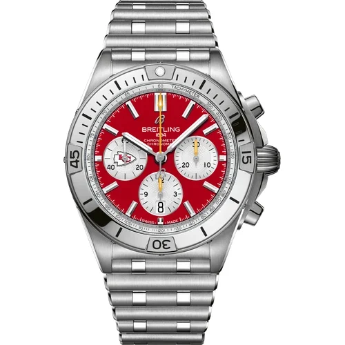 Breitling Chronomat B01 42 NFL Kansas City Chiefs Edition AB01342B1K5A1 kol saati