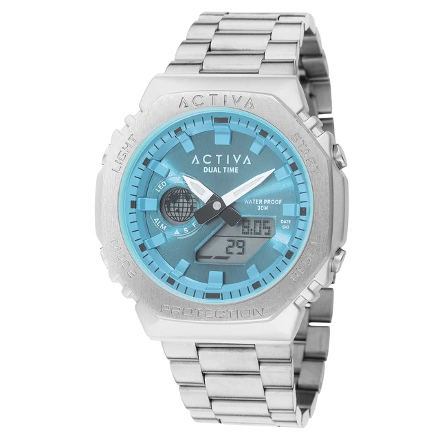 Activa Signal X Invicta Digital Watch - 45.5mm. Silver (ACWM423-003) kol saati