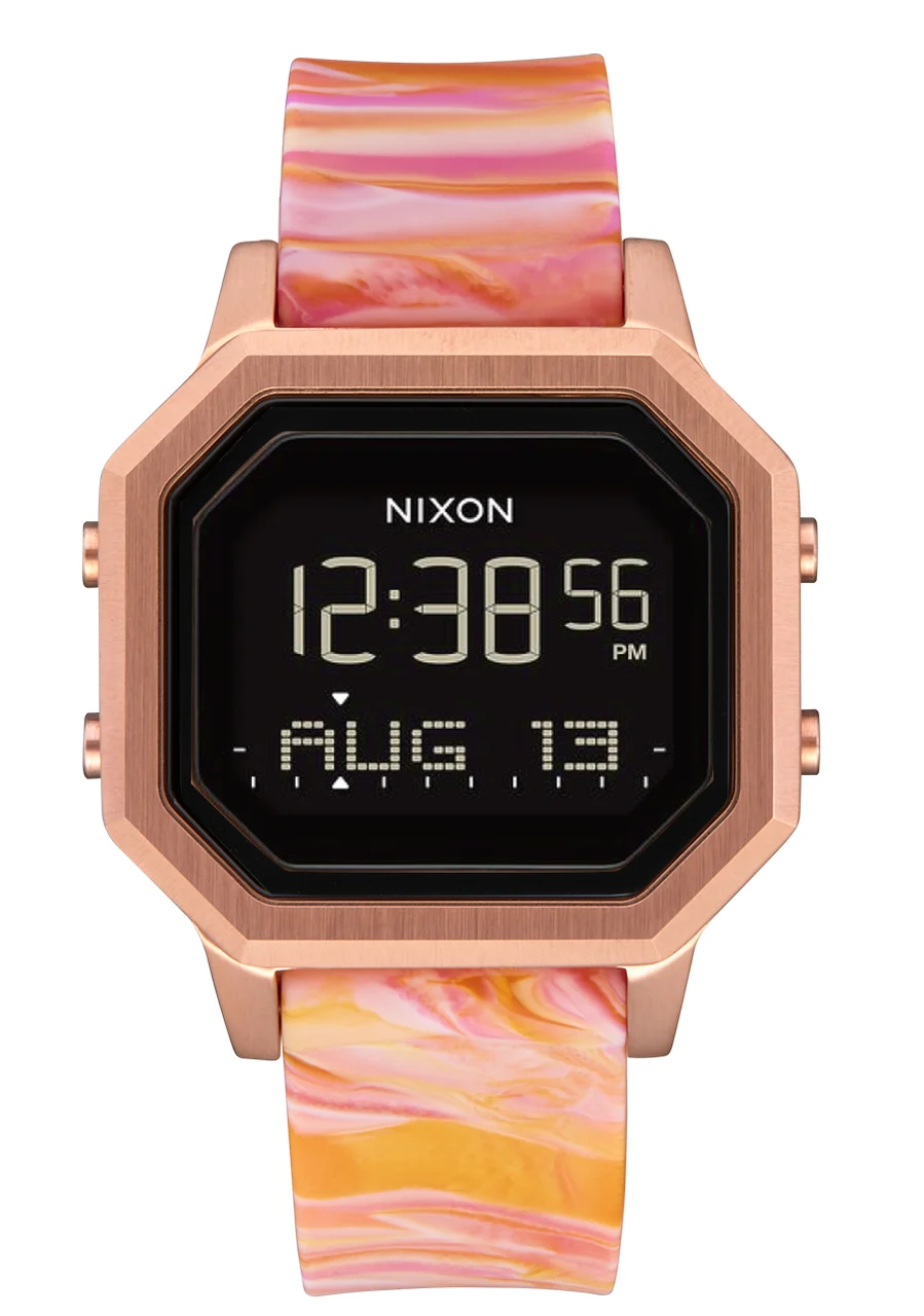Nixon US Siren Stainless Steel - Rose Gold / Pink Marble A1211-5069-00 36 mm kol saati