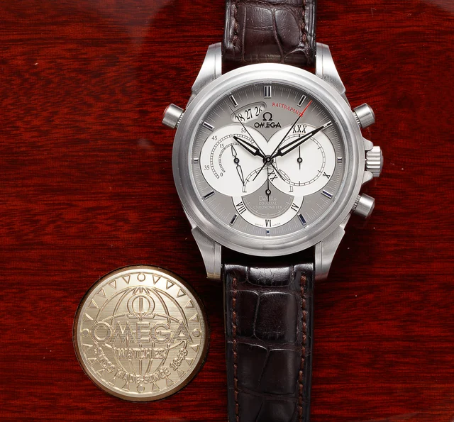 OMEGA OMEGA REF. 4848.40.31, "DEVILLE CO-AXIAL RATTRAPANTE", STAINLESS STEEL kol saati