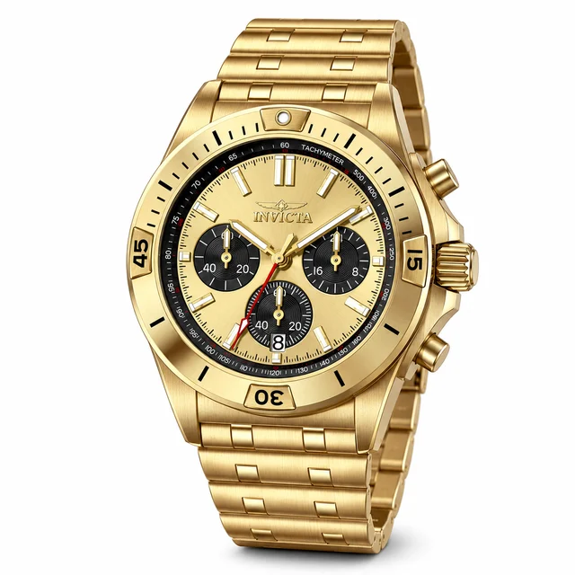 Invicta Chase Durer - Watch - 42mm, Gold (69589) kol saati
