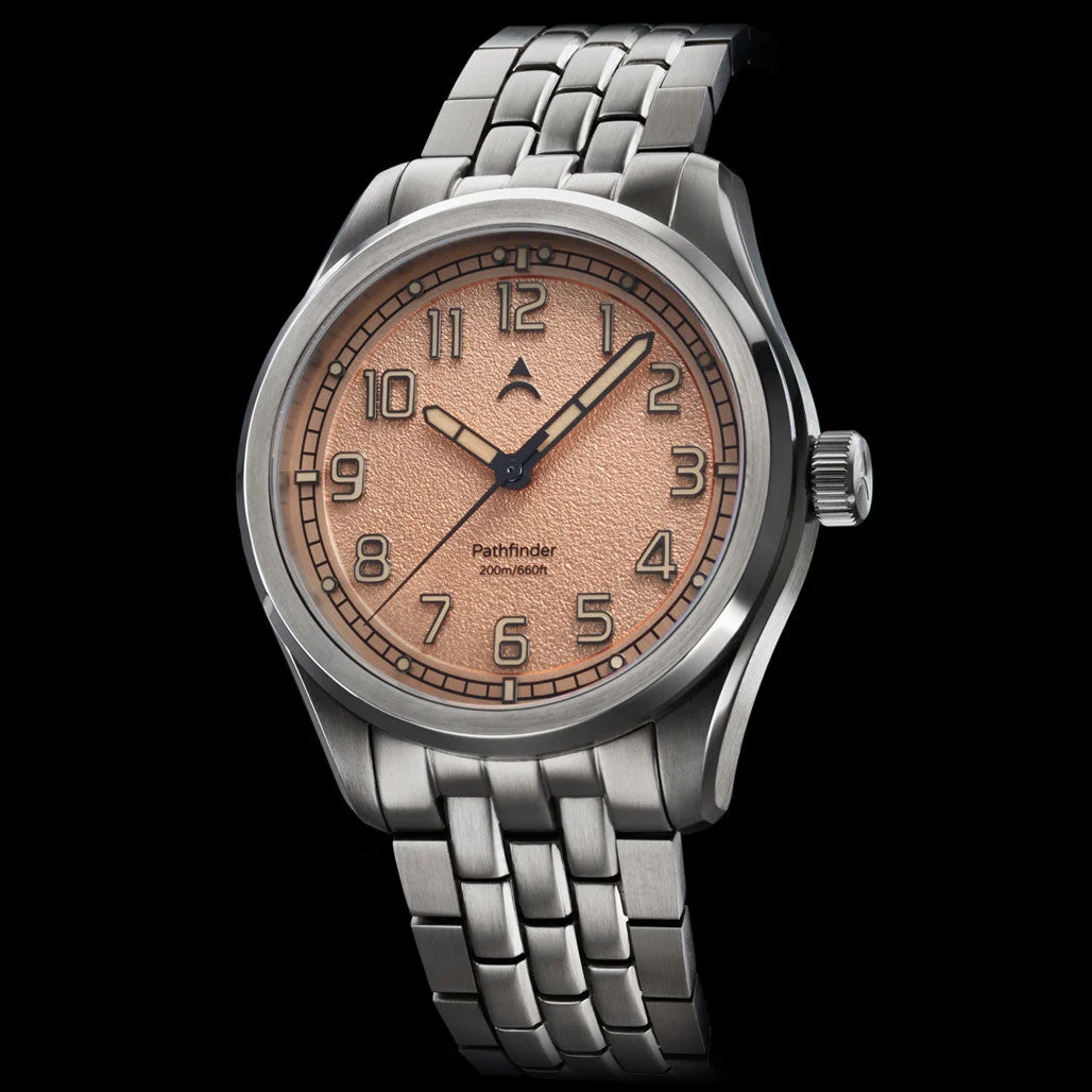Axios Pathfinder 200M Everyday Watch with Salmon Dial #AX-PTH-02 47 mm kol saati