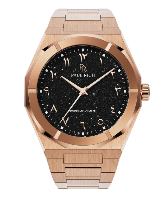 Paul Rich Star Dust II PR88IIBlackArabic - Rose Gold kol saati