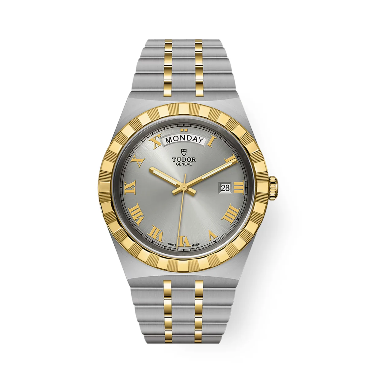 Tudor Royal M28603-0001 41mm Silver Dial Steel with Gold Bra 41 mm kol saati