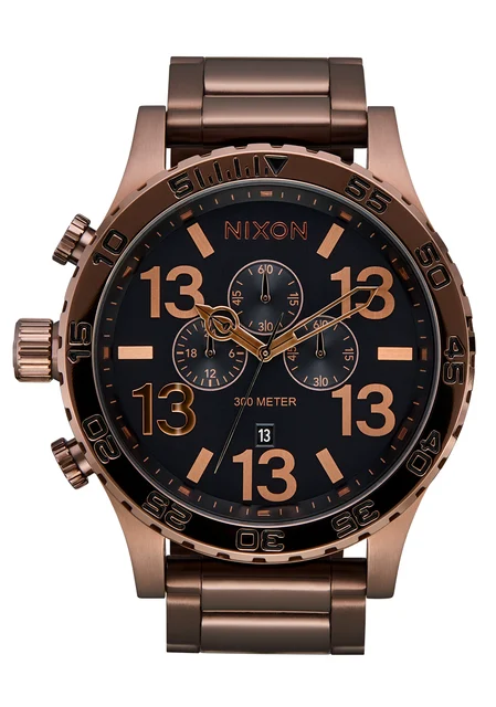 Nixon US Chrono Friday the 13th Edition - Chocolate - AU A1443-5370-00 kol saati