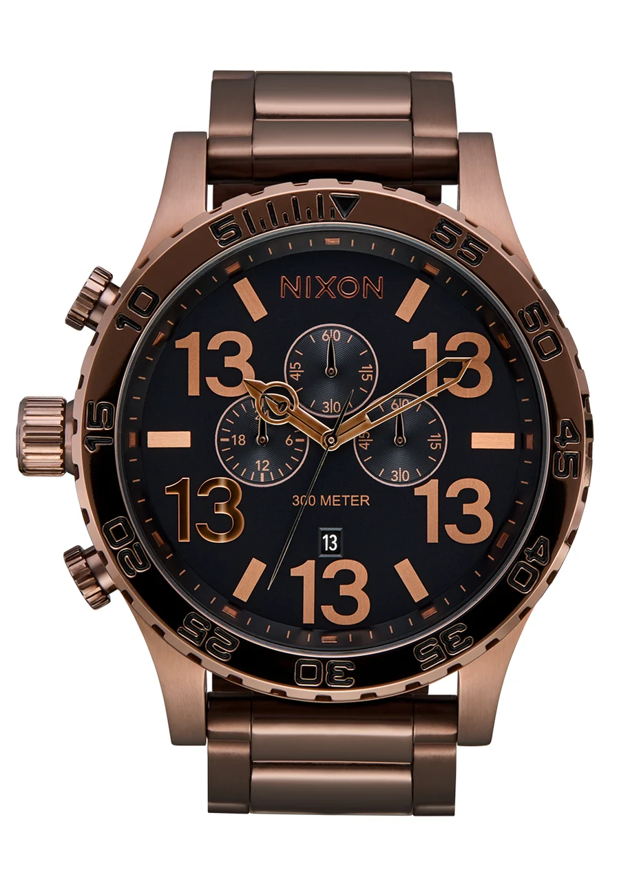 Nixon US Chrono Friday the 13th Edition - Chocolate - AU A1443-5370-00 kol saati