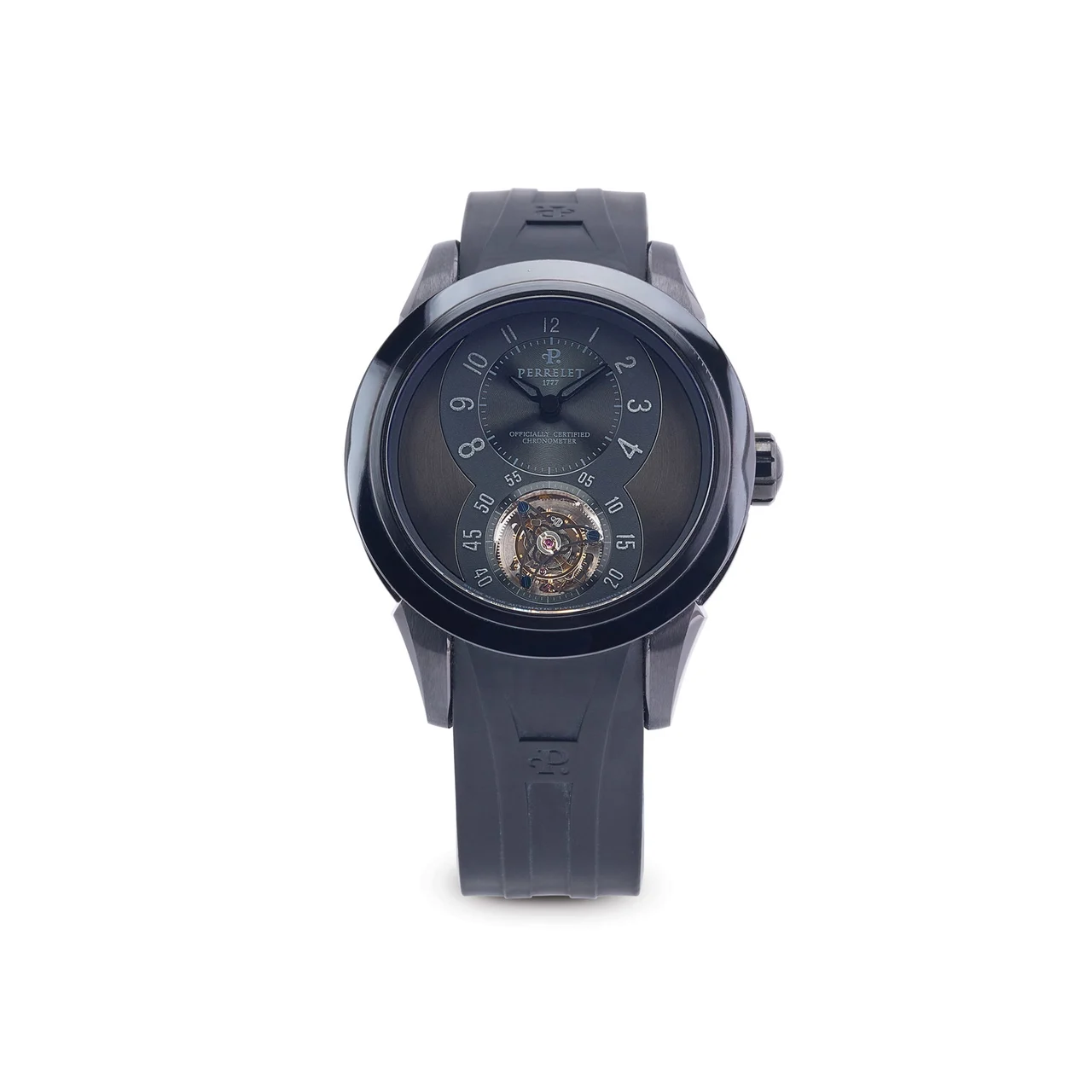 Perrelet PERRELET, REF. A5005.1, TOURBILLON, LIMITED EDITION 1/20, BLACK DLC, STEEL kol saati