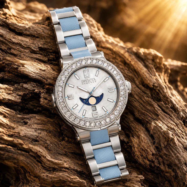 Invicta Antheria 1.4 CT LG Diamond Watch - 36mm, Light Blue, Steel (51350) kol saati