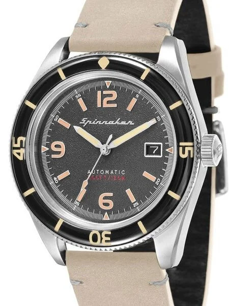 Spinnaker Fleuss Automatic Vintage Style Sports Watch with 43mm Case #SP-5055-06 kol saati