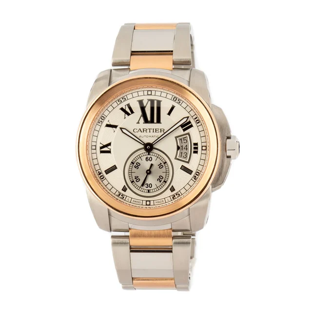 Cartier Caliber De Stainless Steel & 18k Rose Gold W7100036 kol saati