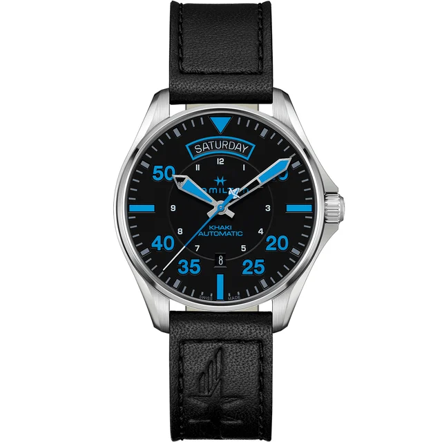 Hamilton Khaki Aviation Pilot Day-Date - Air Zermatt Auto H64625731 kol saati