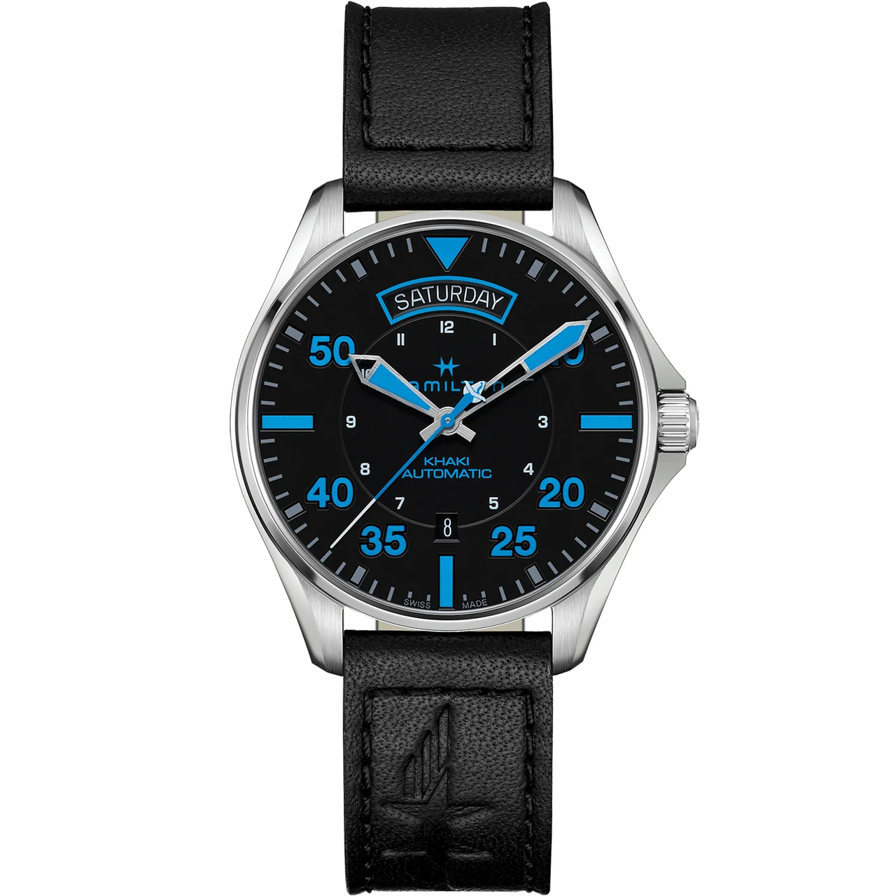 Hamilton Khaki Aviation Pilot Day-Date - Air Zermatt Auto H64625731 42 mm kol saati