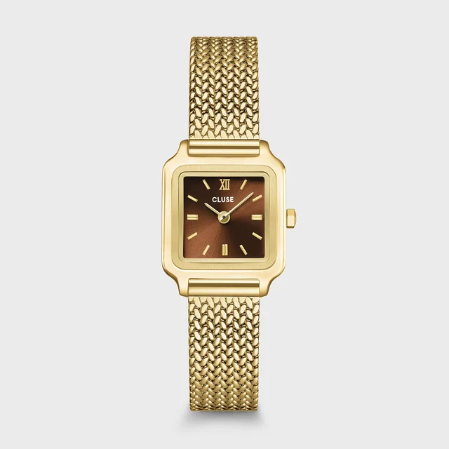 CLUSE Gracieuse Mini Watch Mesh, Brown, Gold Colour CW15511 kol saati