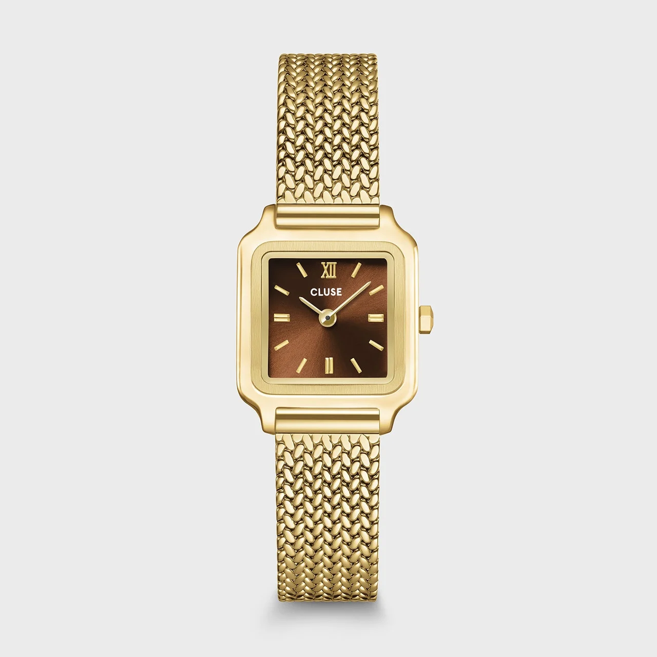 CLUSE Gracieuse Mini Watch Mesh, Brown, Gold Colour CW15511 kol saati
