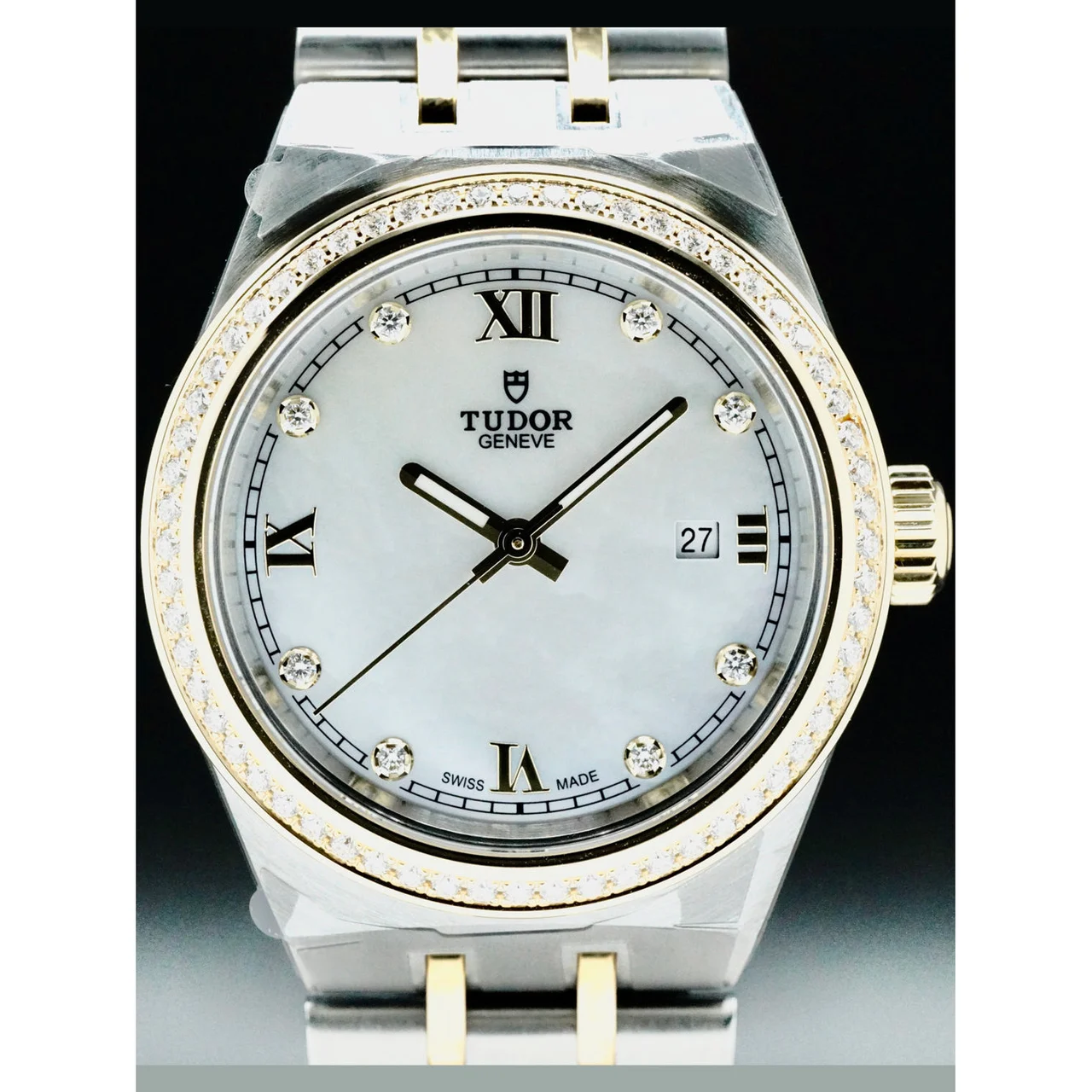 Tudor Steel Case Diamond-Set Dial 210000058468 28 mm kol saati
