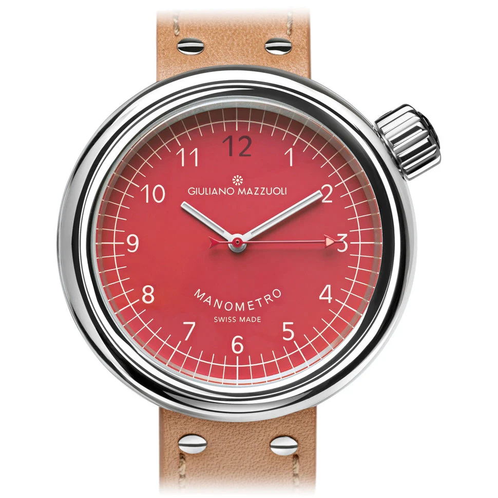 Giuliano Mazzuoli Manometro Red Dial MRP06N 45.2 mm kol saati