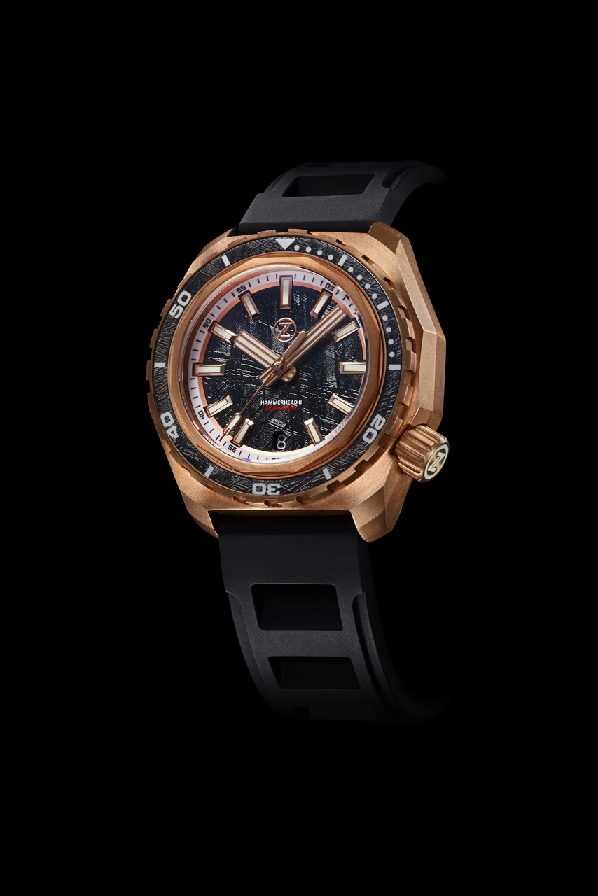Zelos Hammerhead 2 1000m Bronze Meteorite Seiko NH35 44 mm kol saati