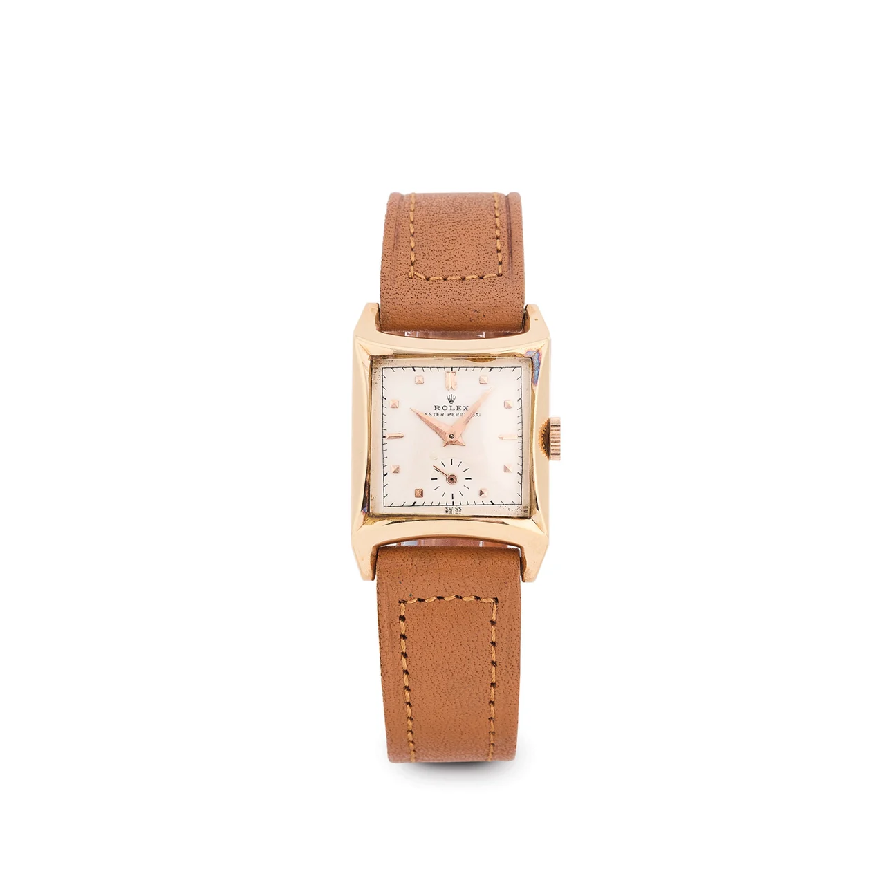 Rolex ROLEX, REF. 8126, PERPETUAL, “CARRE GALBE”, 18K YELLOW GOLD kol saati