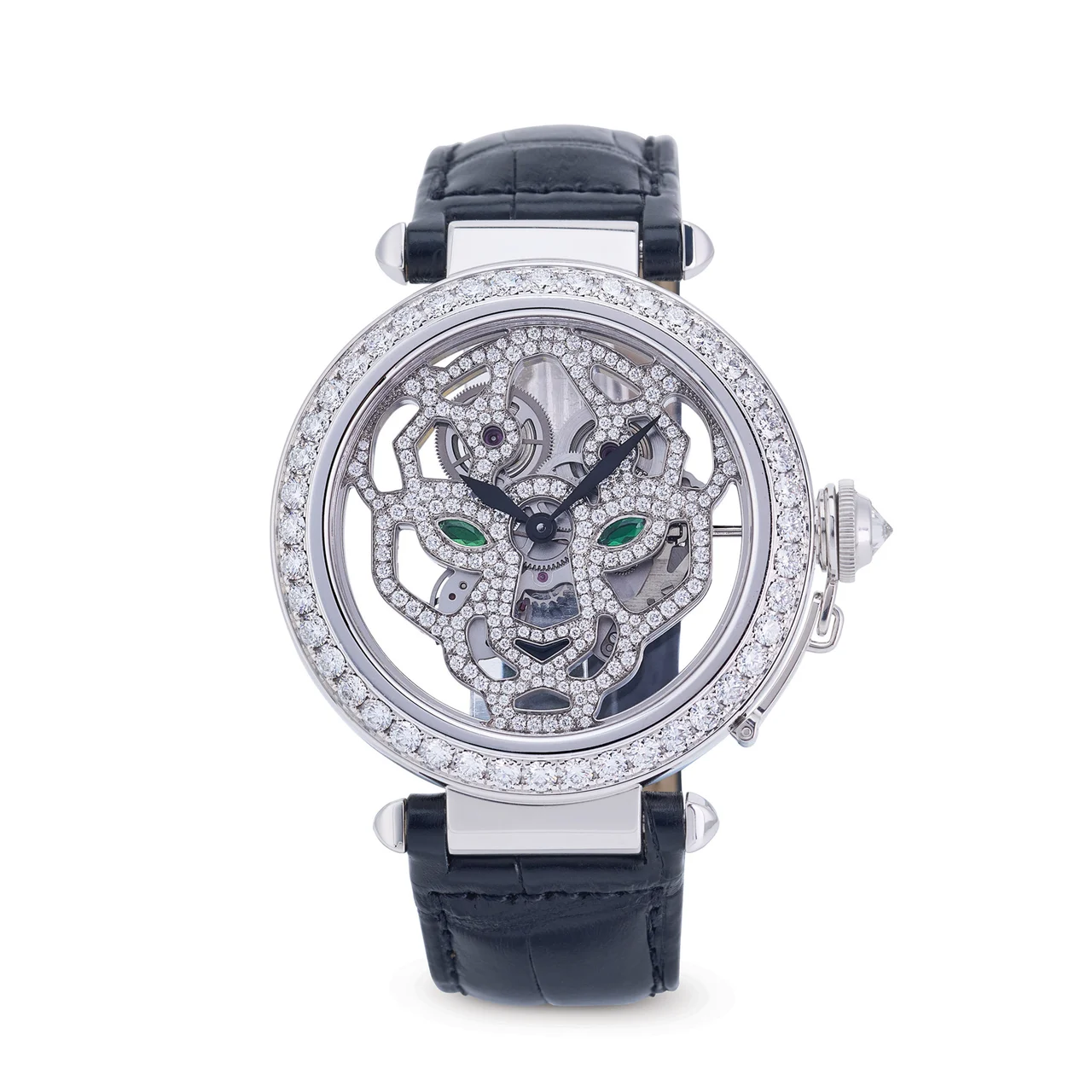 Cartier CARTIER, REF. HPI00365, PASHA DE CARTIER, SKELETON, UNWORN, 18K WHITE GOLD AND DIAMONDS kol saati