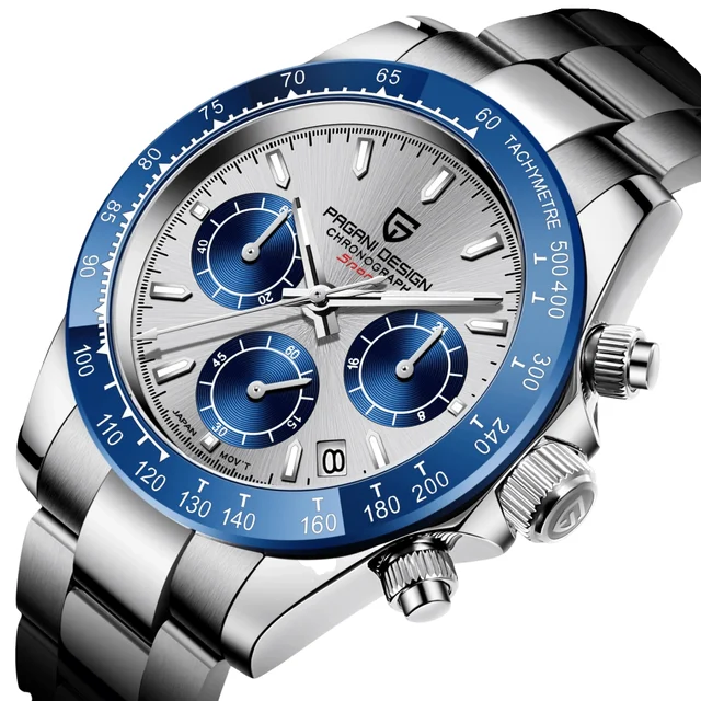 Pagani Design 29530094-silver-blue-b-china kol saati