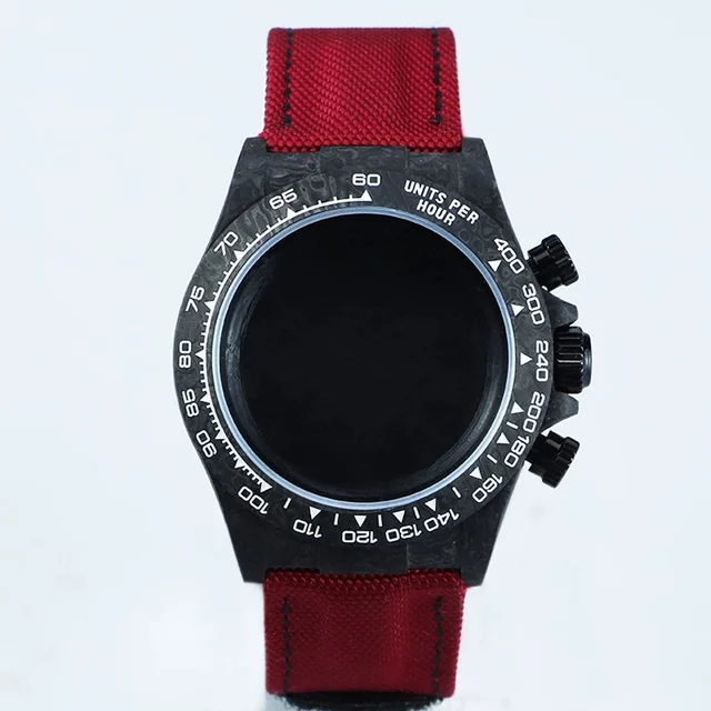 Tandorio Watches Carbon Fiber Case for VK63 Movement Sapphire Glass 38MM Daytona Mod VK63