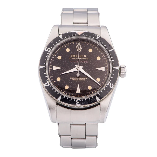 Rolex ROLEX REF. 6541 MILGAUSS REF. 6541 TROPICAL BROWN Very fine and extremely rare, anti