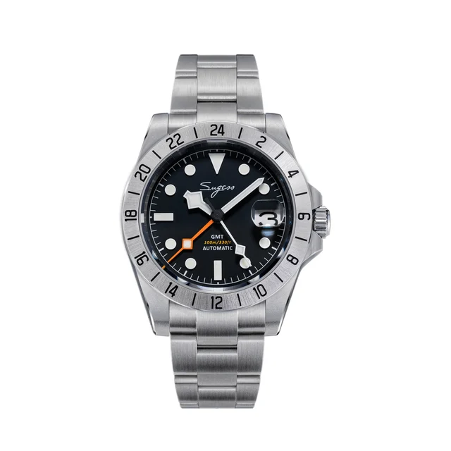Sugess Heritage S463 BB GMT Black Dial kol saati