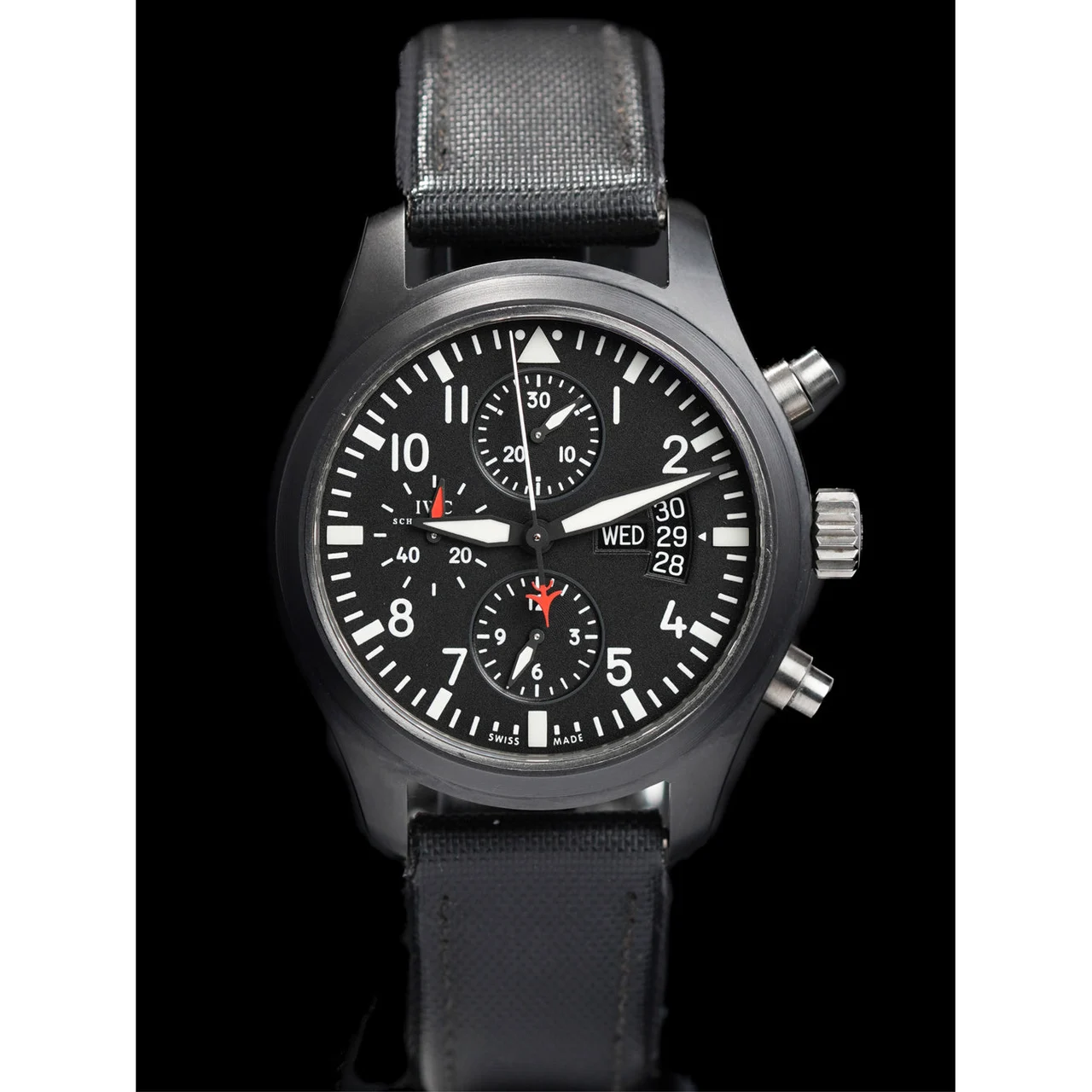 IWC Pilot Chrongraph Top Gun 21009N29239 44 mm kol saati