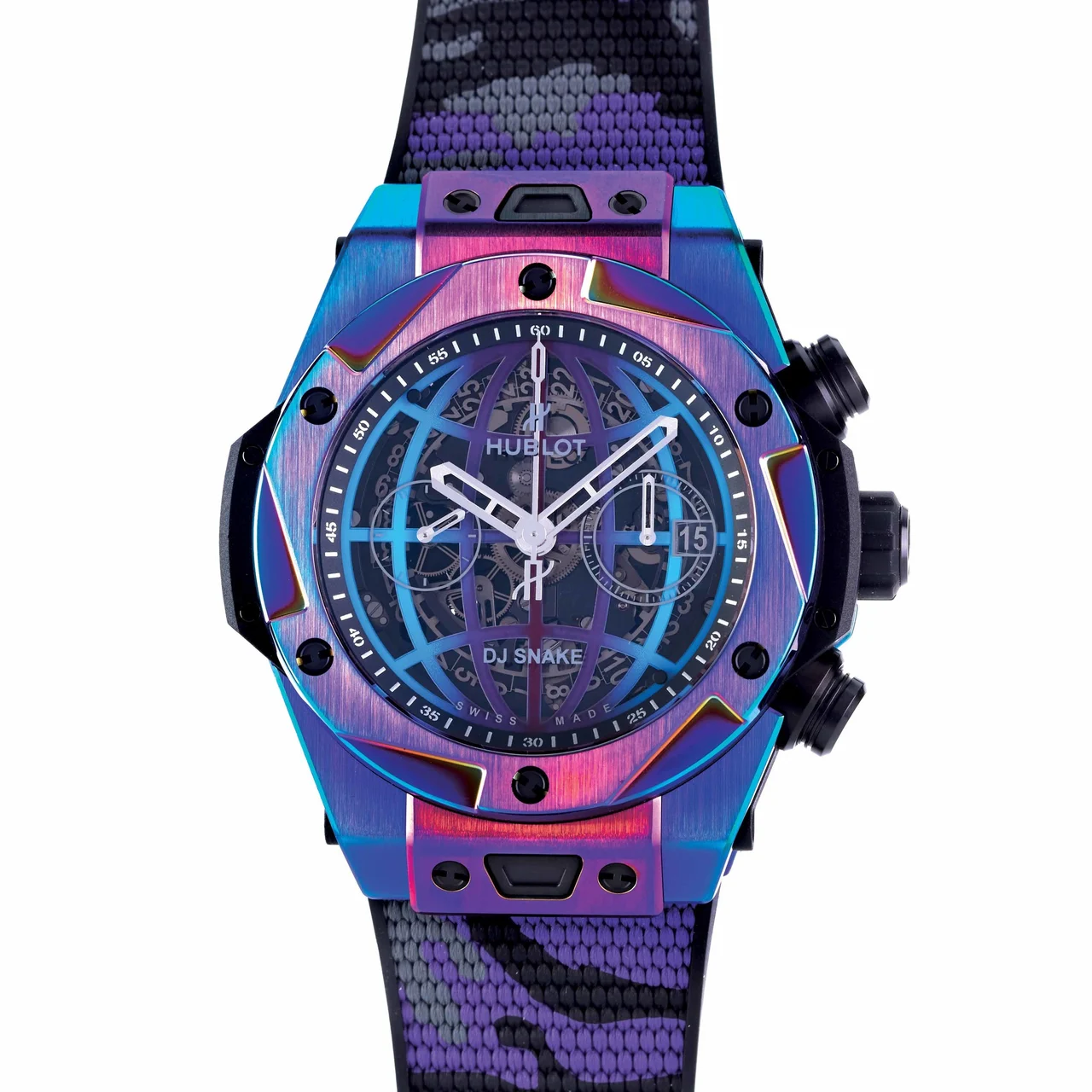 Hublot HUBLOT, REF. 411.NN.0179.RX.DJS21, BIG BANG DJ SNAKE, LIMITED OF 100 PIECES, UNWORN, TITANIUM kol saati