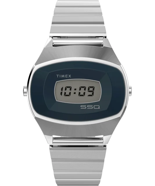 Timex SSQ Digital Reissue 38mm Stainless Steel Bracelet Watch TW2Y06100 kol saati