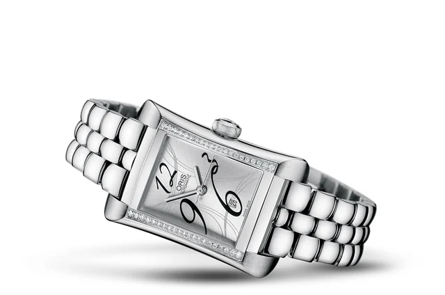 Oris Rectangular Date Diamonds 01 561 7621 4961-07 8 16 75 kol saati