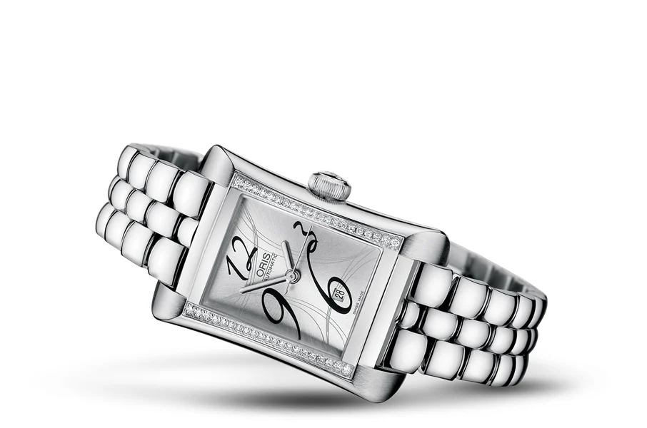 Oris Rectangular Date Diamonds 01 561 7621 4961-07 8 16 75 25.9 mm kol saati