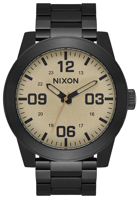 Nixon US Corporal Stainless Steel - Black / Khaki A346-1439-00 kol saati