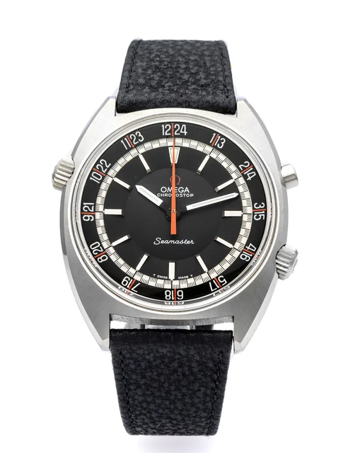 OMEGA Ref. 145.008, diver’s, chronograph with instantaneous return to zero, black dial; “C