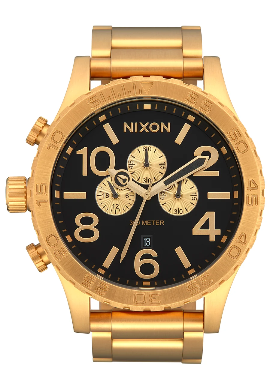 Nixon US Chrono - All Gold / Black A1389-510-00 51 mm kol saati