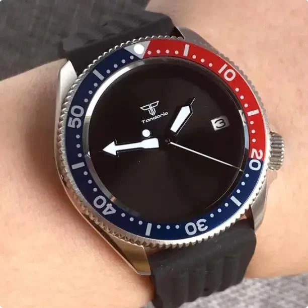 Tandorio Jewels NH35A Automatic Sapphire Diver T241 skx013 5:56964930#Seiko NH35 movement 37 mm kol saati
