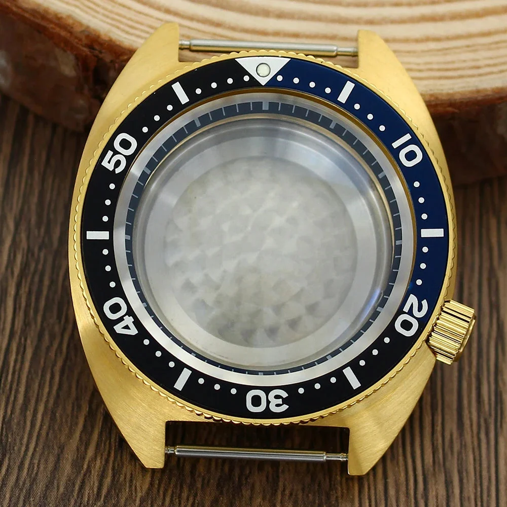 Tandorio Watches Gold PVD Captain Willard Watch Case Domed Sapphire Tuna Turtle for Seiko MOD NH35 NH36 NH34 4R36 Movts Abalone Screw Crown 1005010543786303-deep blue Chapter10-nh35 nh36 34 38 4R36-CHINA 41 mm kol saati