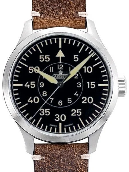 Aristo Swiss ETA Automatic Vintage Aviator Watch with Sapphire Crystal #7H98 kol saati