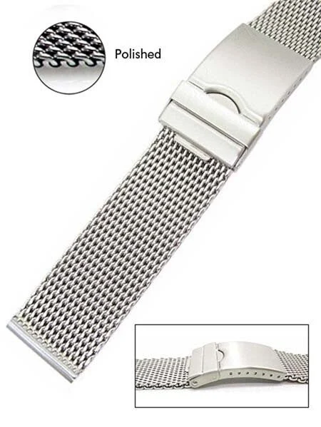 Vollmer Scratch and Dent - Polished Mesh Bracelet #99460H4S (Straight End, 20mm) SND532 ko
