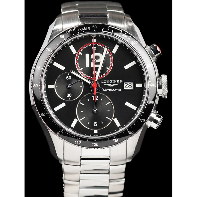 Longines Grandevitesse Tachymeter Black Bracelet 210009N29217 kol saati