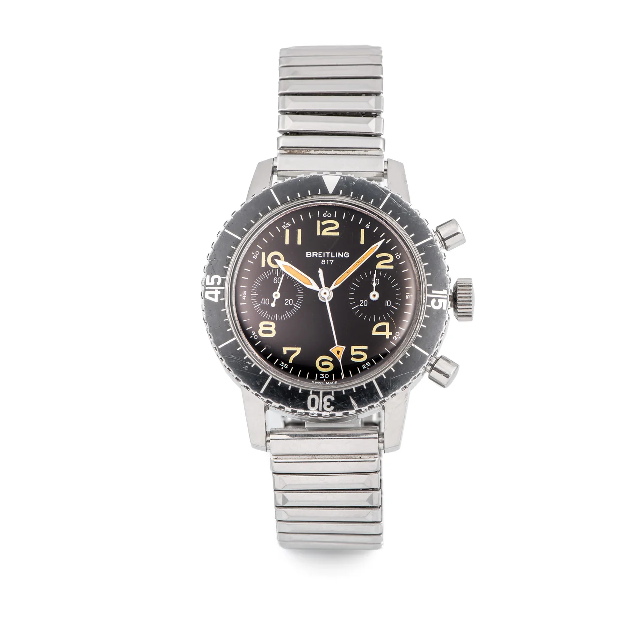 Breitling BREITLING REF. 817, STAINLESS STEEL, WITH ORIGINAL BOX, UNWORN, MADE FOR THE SPECIAL DEPARTMENT OF ITALIAN ARMY kol saati