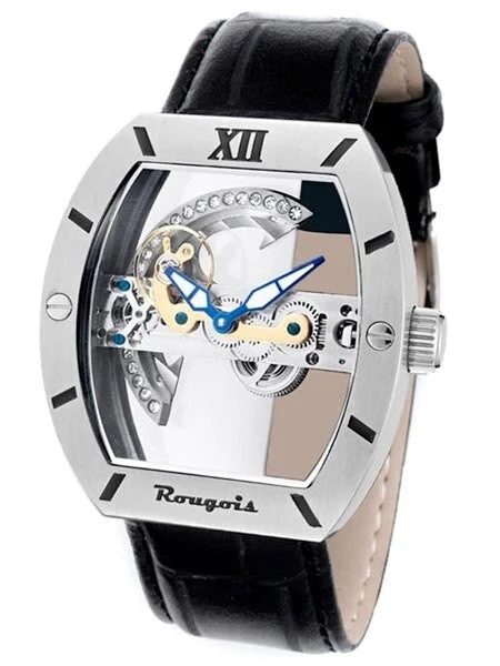 Rougois Bridge Mechanical Automatic Watch w/Blue Hands SK2298M-L kol saati