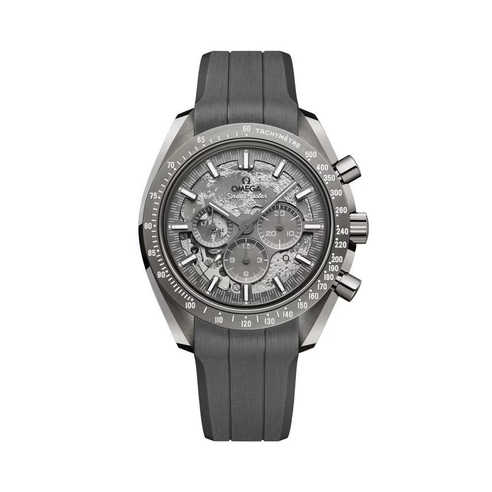 OMEGA Speedmaster Grey Side of the Moon Grey Ceramic 44.25mm - Grey on Rubber Strap O31092445006002 kol saati