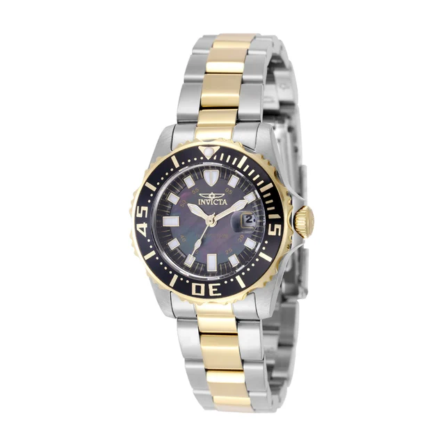 Invicta Pro Diver Swiss Ronda 585 Caliber Watch w/ Mother of Pearl Dial - 30mm, Steel, Gol