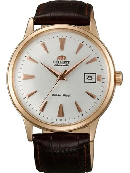 Orient Scratch and Dent - Bambino Automatic Watch with White Dial, Rose Goldtone Case and Hour Markers #ER24002W-SND1 kol saati