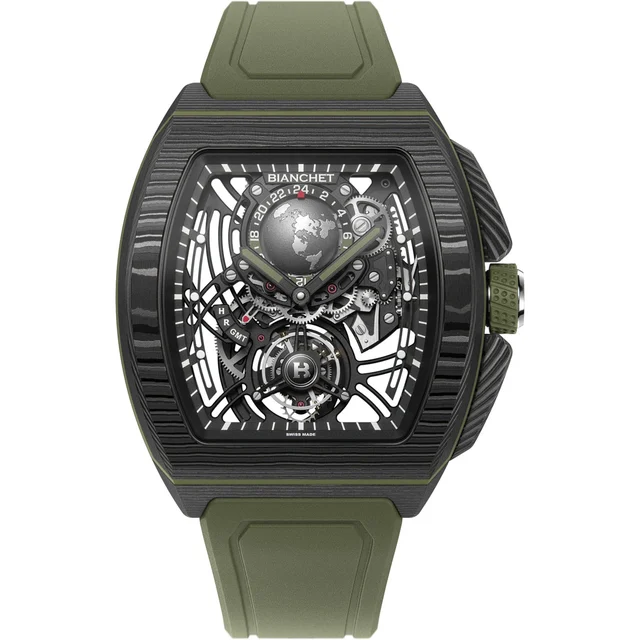Bianchet Flying Tourbillon Sport GMT B 1.618 Carbon Fern Green CBFGFTSG4 kol saati
