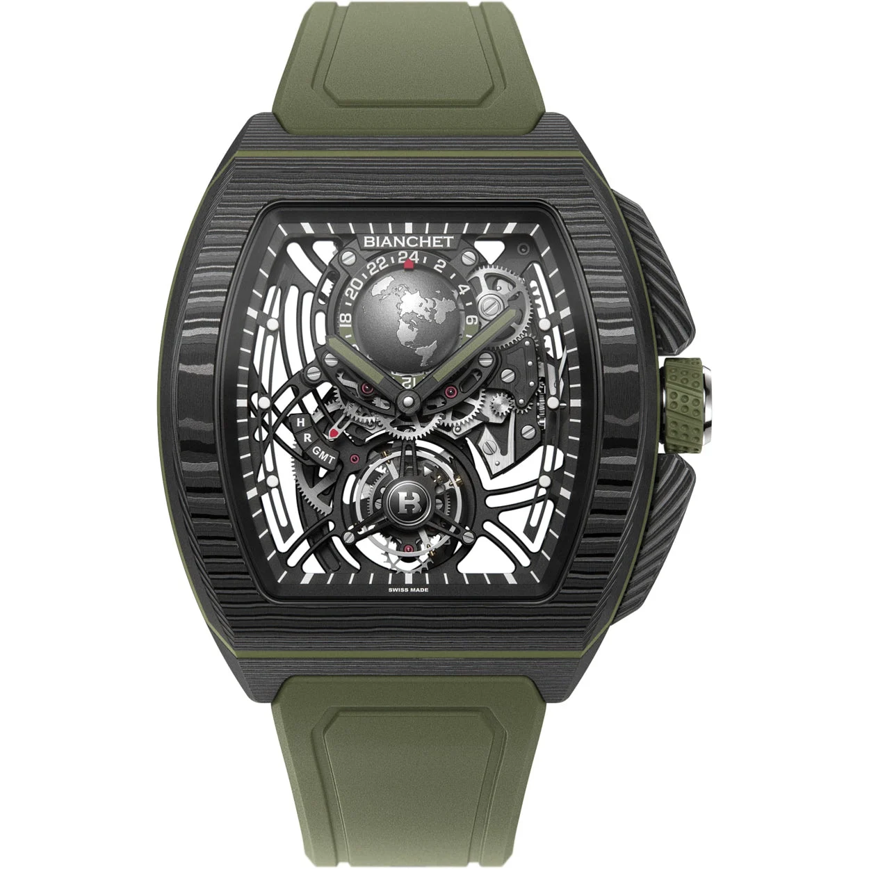 Bianchet Flying Tourbillon Sport GMT B 1.618 Carbon Fern Green CBFGFTSG4 kol saati