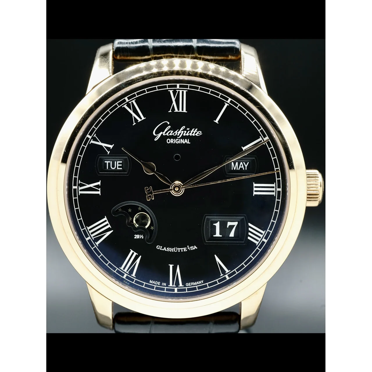 Glashutte Original Glashütte Original Senator Perpetual Calendar 100-02-25-05-05 210000028942 42 mm kol saati
