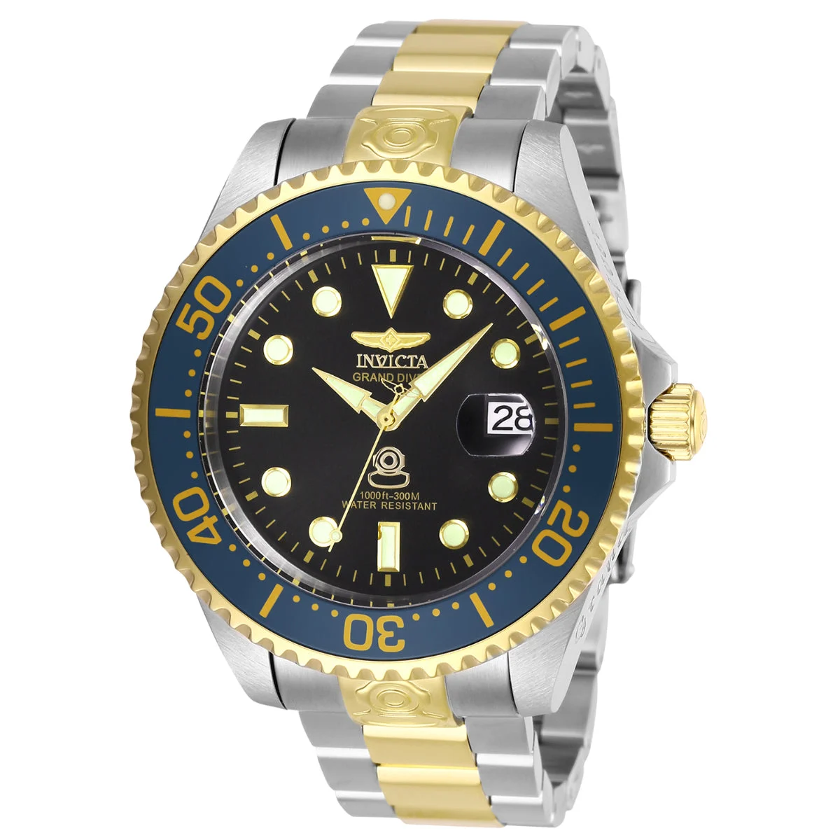 Invicta Grand Diver Navalia Automatic Watch - 47mm, Steel, Gold (28684) 47 mm kol saati